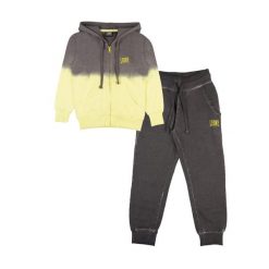 Bluza z bawełna z kaptur na co dzień na siłownię. Żółte spodnie dresowe damskie LEONE 1947 APPAREL, bez wzorów, z bawełny. W wyprzedaży za 129.42 zł.