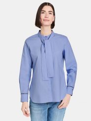 Gerry Weber Bluzka w kolorze błękitnym rozmiar: 42. Niebieskie bluzki damskie Gerry Weber, bez wzorów, z bawełny, bez kołnierzyka, bez ramiączek. Za 122.96 zł.