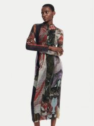 Desigual Sukienka codzienna Carson 24WWVK59 Kolorowy Slim Fit. Sukienki damskie Desigual, na co dzień, m, bez wzorów, z syntetyku, bez kołnierzyka, bez ramiączek, proste. Za 269.99 zł.