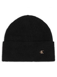 Calvin Klein Czapka LV04F8118G Czarny. Czarne czapki zimowe damskie CALVIN KLEIN, z wełny. Za 169.99 zł.