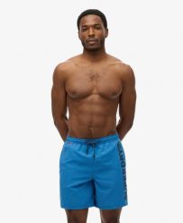 Superdry Kąpielówki Sport Graphic 17 cali z recyklowanego poliestru. Niebieskie kąpielówki męskie Superdry., s, bez wzorów, z materiału. Za 236.15 zł.