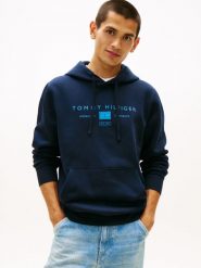 Tommy Hilfiger Bluza z kapturem Harren Mężczyźni Bawełna (100%) niebieski, S. Niebieskie bluzy z kapturem męskie Tommy Hilfiger, m, z bawełny. Za 229.95 zł.