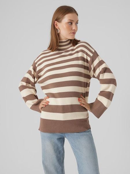 Vero Moda Golf w kolorze kremowo-jasnobrązowym rozmiar: S. Brązowe golfy damskie Vero Moda, s, bez wzorów, bez ramiączek. Za 52.30 zł.