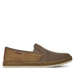 Półbuty Rieker. Brązowe półbuty męskie Rieker, bez zapięcia. Za 319.99 zł.