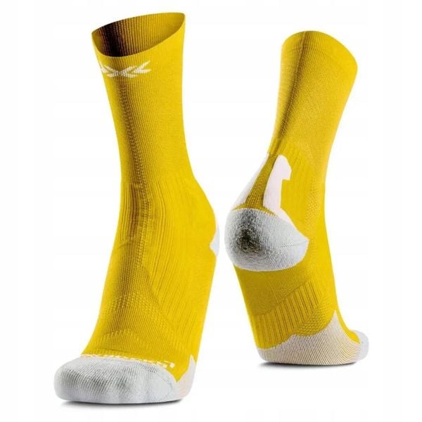 Skarpety unisex X-Socks Bike Perform Crew Flash Yellow Y012. Żółte skarpetki damskie X-Socks, bez wzorów. Za 119.99 zł.