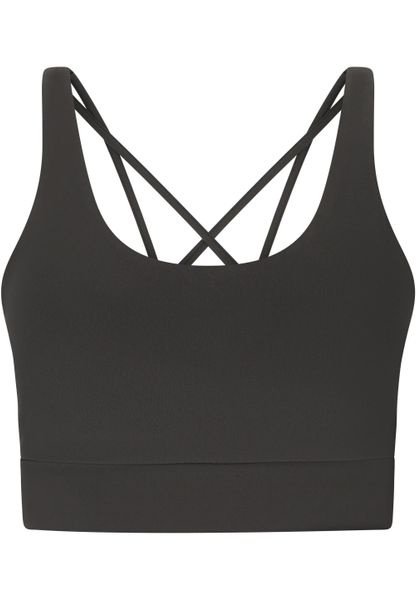Biustonosz dla kobiet Athlecia Gaby V3. Czarne biustonosze sportowe damskie Athlecia, bez wzorów, z materiału. Za 194.00 zł.