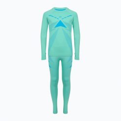Bielizna termoaktywna dla dzieci KADVA ALPINESTEP THERMO LIGHT PLUS JR SET. Niebieskia koszulki dziewczęce KADVA, m, bez wzorów, z elastanu, bez ramiączek. Za 149.99 zł.