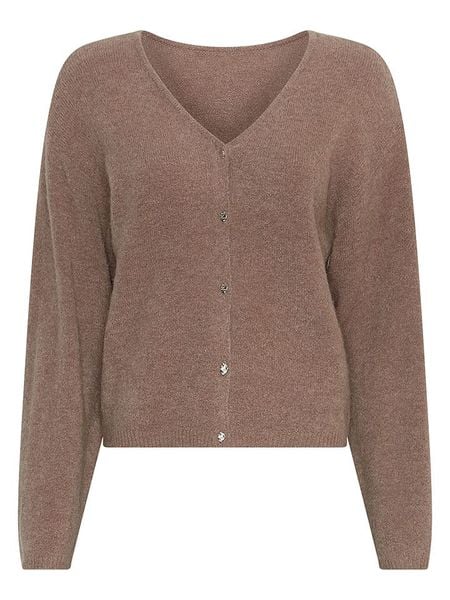 MOSS COPENHAGEN Kardigan w kolorze jasnobrązowym rozmiar: M/L. Brązowe kardigany damskie MOSS COPENHAGEN, l, bez wzorów, z wełny. Za 229.95 zł.