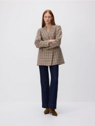 Marynarka z wełną - wielobarwny. Marynarki i żakiety damskie Reserved, l, bez wzorów, z tkaniny. Za 359.99 zł.