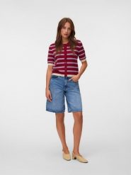 Vero Moda Kardigan w kolorze bordowo-fioletowo-kremowym rozmiar: XS. Czerwone kardigany damskie Vero Moda, xs, bez wzorów. Za 129.95 zł.