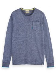 Scotch & Soda Sweter w kolorze niebieskim rozmiar: S. Niebieskie swetry męskie Scotch & Soda, s, bez wzorów, bez kołnierzyka. Za 166.49 zł.