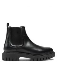 Tommy Hilfiger Sztyblety Chunky FM0FM05197 Czarny. Czarne sztyblety męskie Tommy Hilfiger, ze skóry, bez zapięcia. Za 419.99 zł.