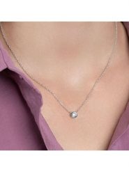 L'atelier précieux Srebrny naszyjnik z elementem ozdobnym - dł. 40 cm rozmiar: onesize. Szare naszyjniki damskie L'Atélier Précieux, srebrne. Za 168.46 zł.