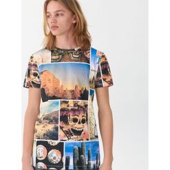 T-shirt z fotonadrukiem - Kremowy. Białe t-shirty męskie House, m, bez wzorów, bez kołnierzyka. W wyprzedaży za 12.99 zł.