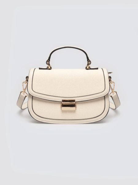 Torebka damska do ręki z dodatkowym paskiem beżowa Zahari 801. Brązowe torebki klasyczne damskie Big Star, bez wzorów, z materiału, bez dodatków. Za 179.99 zł.