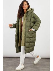 Cool and sexy Płaszcz pikowany w kolorze zielonym rozmiar: onesize. Zielone płaszcze damskie Cool and sexy, bez wzorów. Za 206.42 zł.