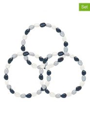 Pearline Bransoletki (3 szt.) z kamieniami szlachetnymi rozmiar: onesize. Białe bransoletki damskie Pearline, srebrne. Za 317.99 zł.