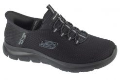 Buty sportowe Sneakersy męskie, Slip-Ins Summits - High Range. Czarne buty sportowe na co dzień męskie Skechers, z materiału, bez zapięcia, trekkingowe. Za 329.99 zł.