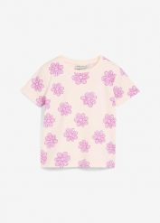 T-shrit z elastycznej mieszanki bawełny. Czerwone koszulki dziewczęce bonprix, bez wzorów, z bawełny, bez ramiączek. Za 34.99 zł.
