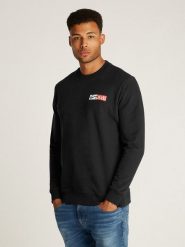 TOMMY JEANS Bluza w kolorze czarnym rozmiar: L. Czarne bluzy bez kaptura męskie Tommy Jeans, l, z bawełny. Za 162.49 zł.