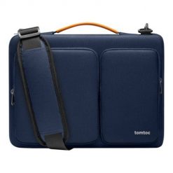Teczka na laptopa Tomtoc Defender-A42 (granatowy). Niebieskie walizki męskie Tomtoc, bez wzorów, z materiału, duże. Za 159.00 zł.
