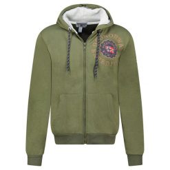 Bluza męska Geographical Norway GEGANTO Kaki WZ3028H. Zielone bluzy z kapturem męskie Geographical Norway, na wiosnę, m, z bawełny. Za 169.00 zł.
