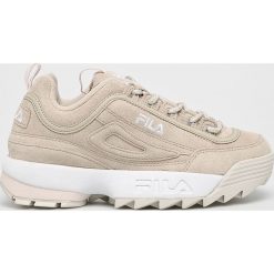 Fila - Buty Disruptor. Brązowe buty sportowe na co dzień damskie Fila, bez wzorów, z gumy. W wyprzedaży za 399.90 zł.