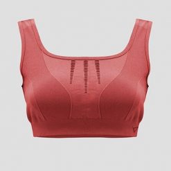 Sportowy crop top treningowy MADDY. Czerwone topy sportowe damskie Legea, s, bez wzorów, z elastanu, bez ramiączek. W wyprzedaży za 90.50 zł.