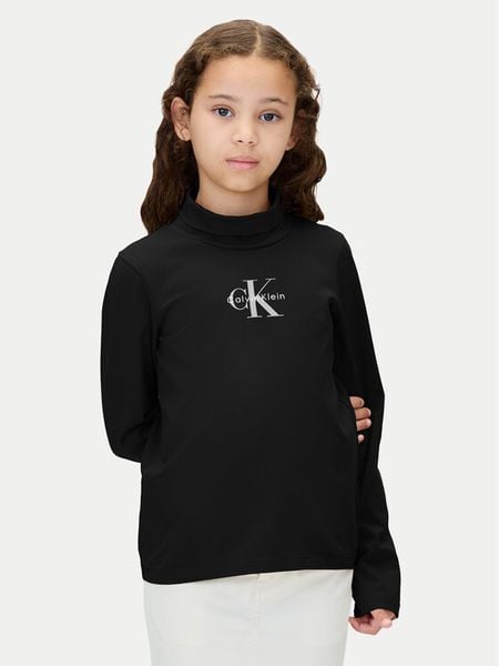 Calvin Klein Jeans Bluzka IG0IG03044 Czarny Regular Fit. Czarne spodnie dziewczęce Calvin Klein Jeans, z bawełny. Za 129.99 zł.