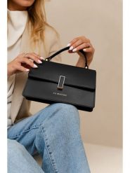 Lia Biassoni Skórzana torebka w kolorze czarnym - 25 x 16 x 7 cm rozmiar: onesize. Czarne torebki klasyczne damskie Lia Biassoni, bez wzorów, z materiału, bez dodatków. Za 282.99 zł.