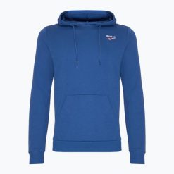 Bluza Reebok Identity Small Logo Hoodie. Niebieskie bluzy bez kaptura męskie REEBOK FITNESS, m. Za 169.99 zł.