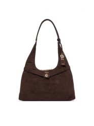 Guess Torebka Ella HWSG97 54010 Brązowy. Brązowe torebki klasyczne damskie Guess, z aplikacjami, z materiału, bez dodatków. Za 634.99 zł.