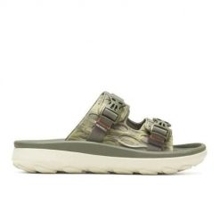 Klapki męskie Merrell Hut Ultra Wrap. Zielone klapki i japonki męskie MERRELL, z jeansu. Za 517.00 zł.