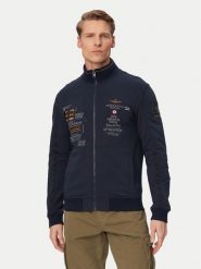 Aeronautica Militare Bluza 261FE2109UF00683 Granatowy Regular Fit. Niebieskie bluzy bez kaptura męskie AERONAUTICA MILITARE, l, z bawełny. Za 899.99 zł.