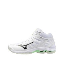 Buty sportowe Mizuno Wave Voltage 2 Mid Biały/Czarny/Zielony żel. Czarne buty sportowe na co dzień męskie Mizuno, z gumy, bez zapięcia, mizuno wave. Za 508.75 zł.