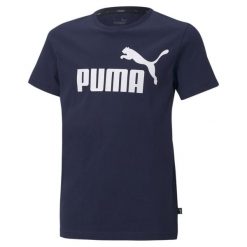 Koszulka Puma ESS Logo Tee Jr 586960 06. Fioletowe t-shirty damskie Puma, bez wzorów, z bawełny, bez kołnierzyka. Za 82.80 zł.