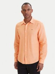 Tommy Jeans Koszula DM0DM22761 Pomarańczowy Regular Fit. Brązowe koszule męskie Tommy Jeans, m, bez wzorów, z bawełny, bez kołnierzyka, bez ramiączek. Za 369.99 zł.