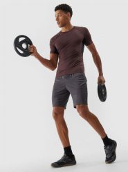 4F Spodenki treningowe szybkoschnące męskie - szare XXL. Szare szorty sportowe męskie 4f, m, z dzianiny, na fitness i siłownię. W wyprzedaży za 99.99 zł.