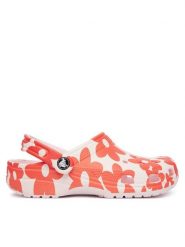 Crocs Klapki Classic Pop Petals Clog 214090 Różowy. Czerwone klapki damskie Crocs, bez wzorów, z tworzywa sztucznego, bez obcasa. Za 259.99 zł.