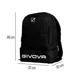 Plecak sportowy Givova Europa 46x32x20 cm – czarny. Czarne plecaki damskie Givova, bez wzorów, z poliesteru, sportowe. Za 66.48 zł.