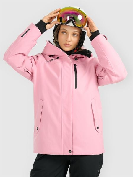 4F Kurtka snowboardowa membrana 15000 damska - różowa XS. Czerwone kurtki damskie 4f, xs, bez wzorów, z materiału, bez kaptura, narciarskie. Za 699.99 zł.