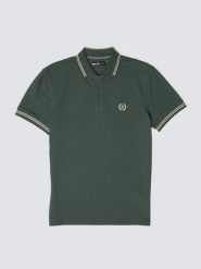 Koszulka męska polo zielona Poller 304. Zielone koszulki polo męskie Big Star, l, bez wzorów, z dzianiny, bez ramiączek. Za 159.99 zł.