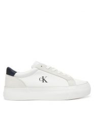Calvin Klein Jeans Tenisówki Vulc Flatform Mg Nylon Mix YW0YW01896 Biały. Białe trampki i tenisówki damskie Calvin Klein Jeans, bez wzorów, z jeansu. Za 249.99 zł.