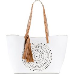Torba shopper bonprix kremowo-złoty kolor. Białe shopper bag damskie bonprix, bez wzorów, bez dodatków. Za 82.99 zł.
