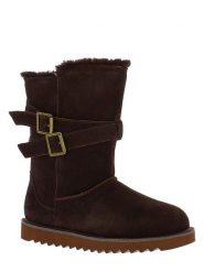Gooce Skórzane kozaki zimowe "Huntspill Waterproof" w kolorze ciemnobrązowym rozmiar: 37. Brązowe kozaki damskie Gooce, z materiału, bez obcasa. Za 245.96 zł.