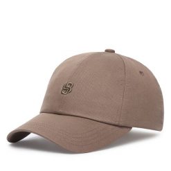 Czapka z daszkiem BOSS. Brązowe czapki z daszkiem damskie Boss, bez wzorów. Za 169.99 zł.