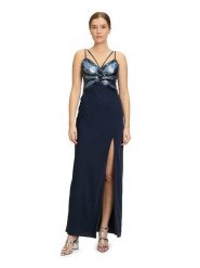 Vera Mont Sukienka w kolorze granatowym rozmiar: 34. Niebieskie sukienki damskie Vera Mont, bez wzorów, bez kołnierzyka, bez ramiączek, maxi. Za 382.99 zł.