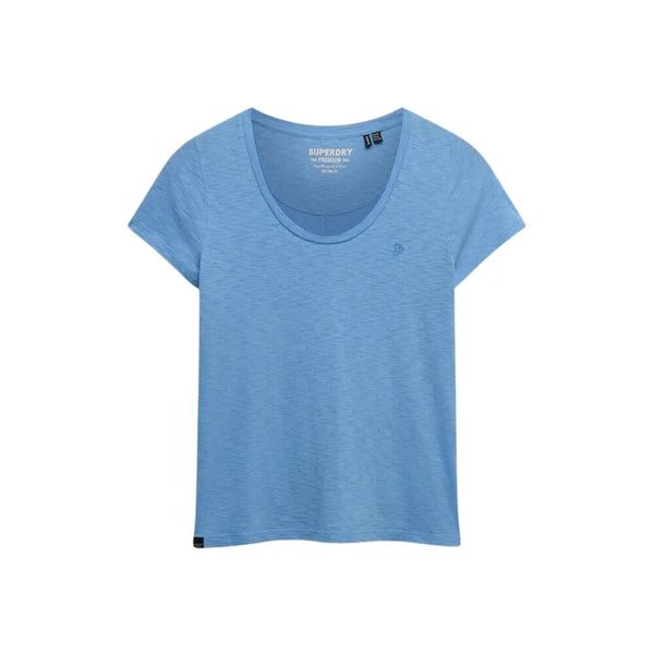 T-shirt z dekoltem dla kobiet Superdry Studios. Niebieskie t-shirty damskie Superdry., xs, bez wzorów, bez kołnierzyka. Za 142.25 zł.