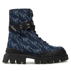 Trapery Desigual. Niebieskie trapery damskie Desigual, bez obcasa. Za 749.99 zł.