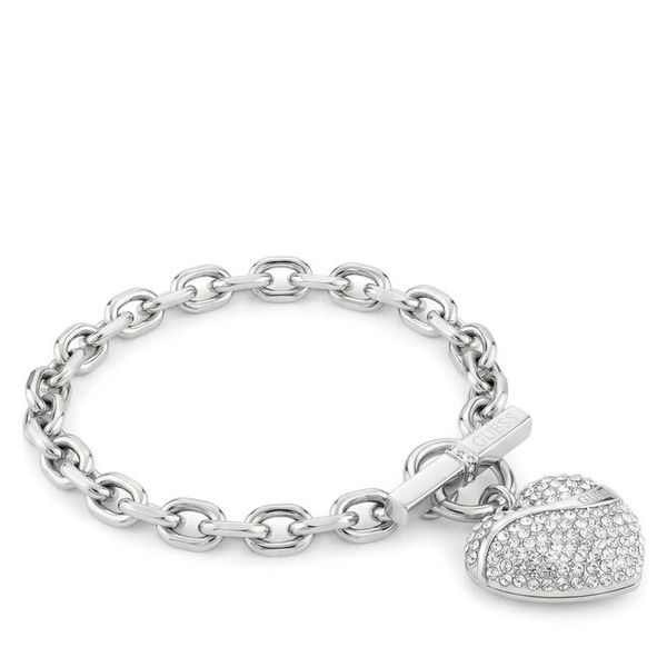 Bransoletka Guess. Szare bransoletki damskie Guess, srebrne. Za 349.99 zł.